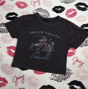 Crop top with a motorcycle design, Size S